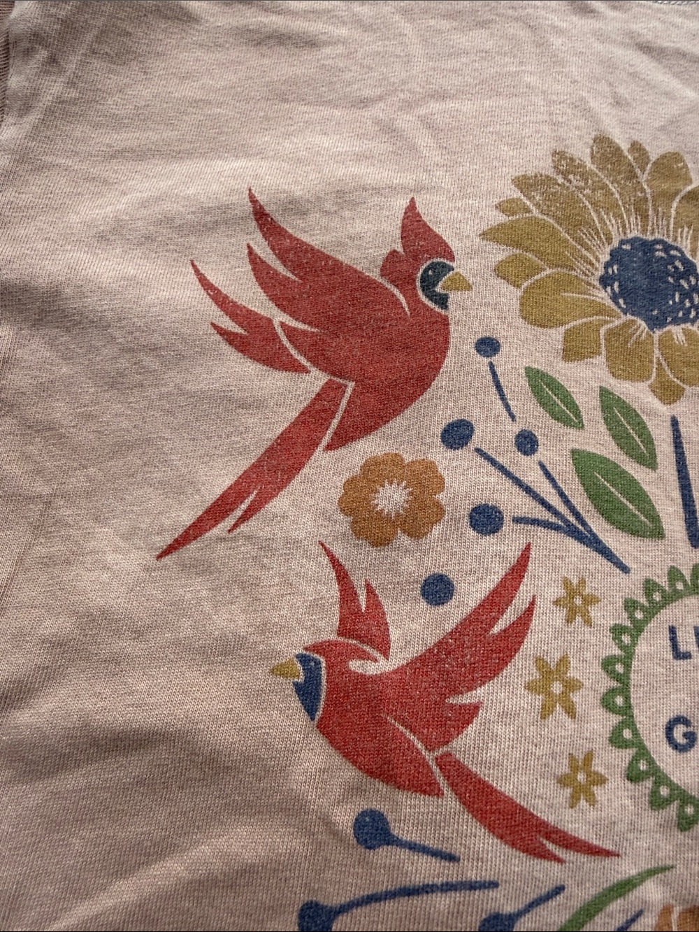Life Is Good Tan/Burgundy/blue Graphic Long  Tee - Picture 2 of 15